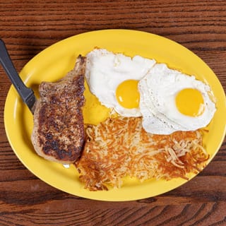 Grilled Pork Chop & Eggs